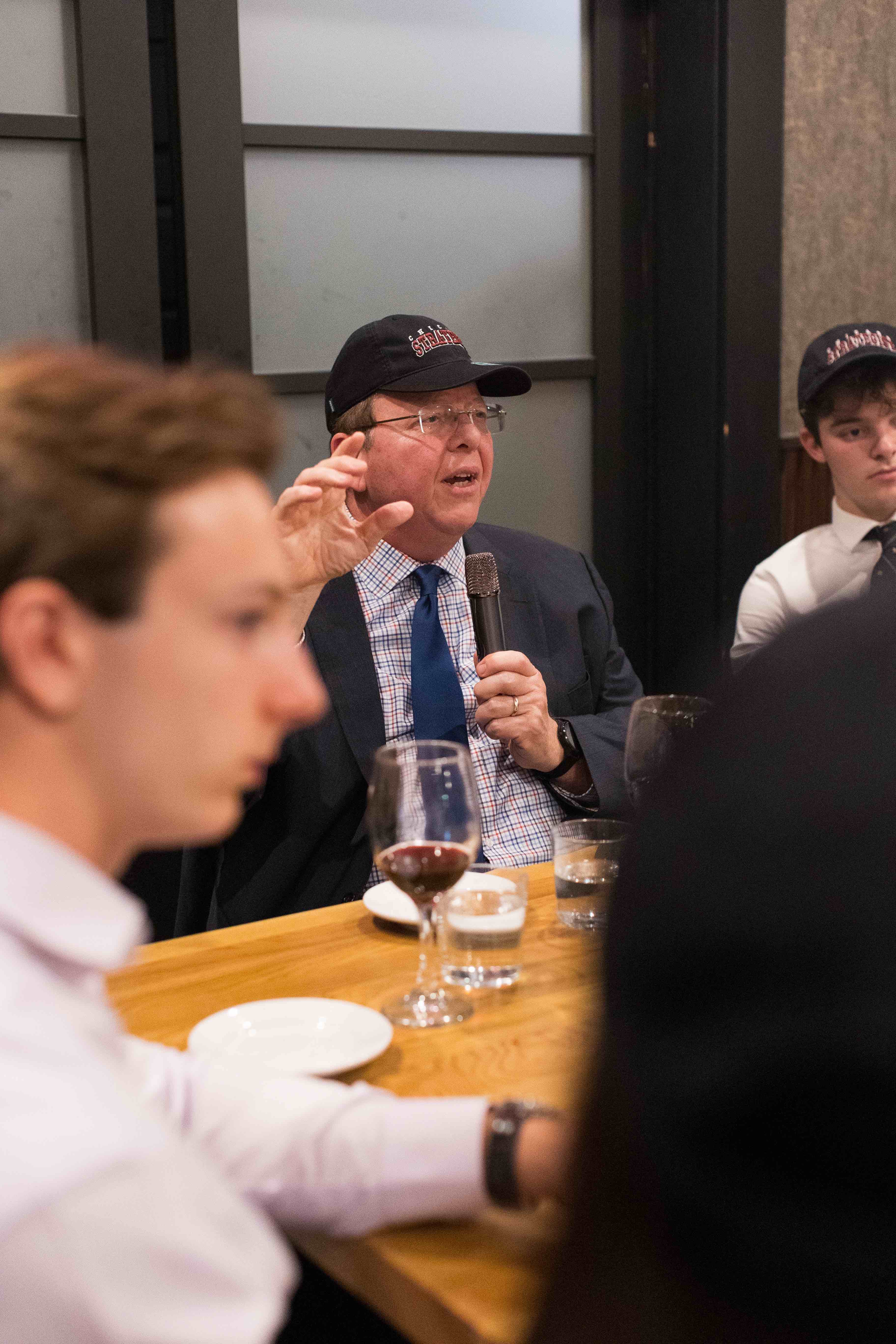 Professor Pape with strategist cap in discussion