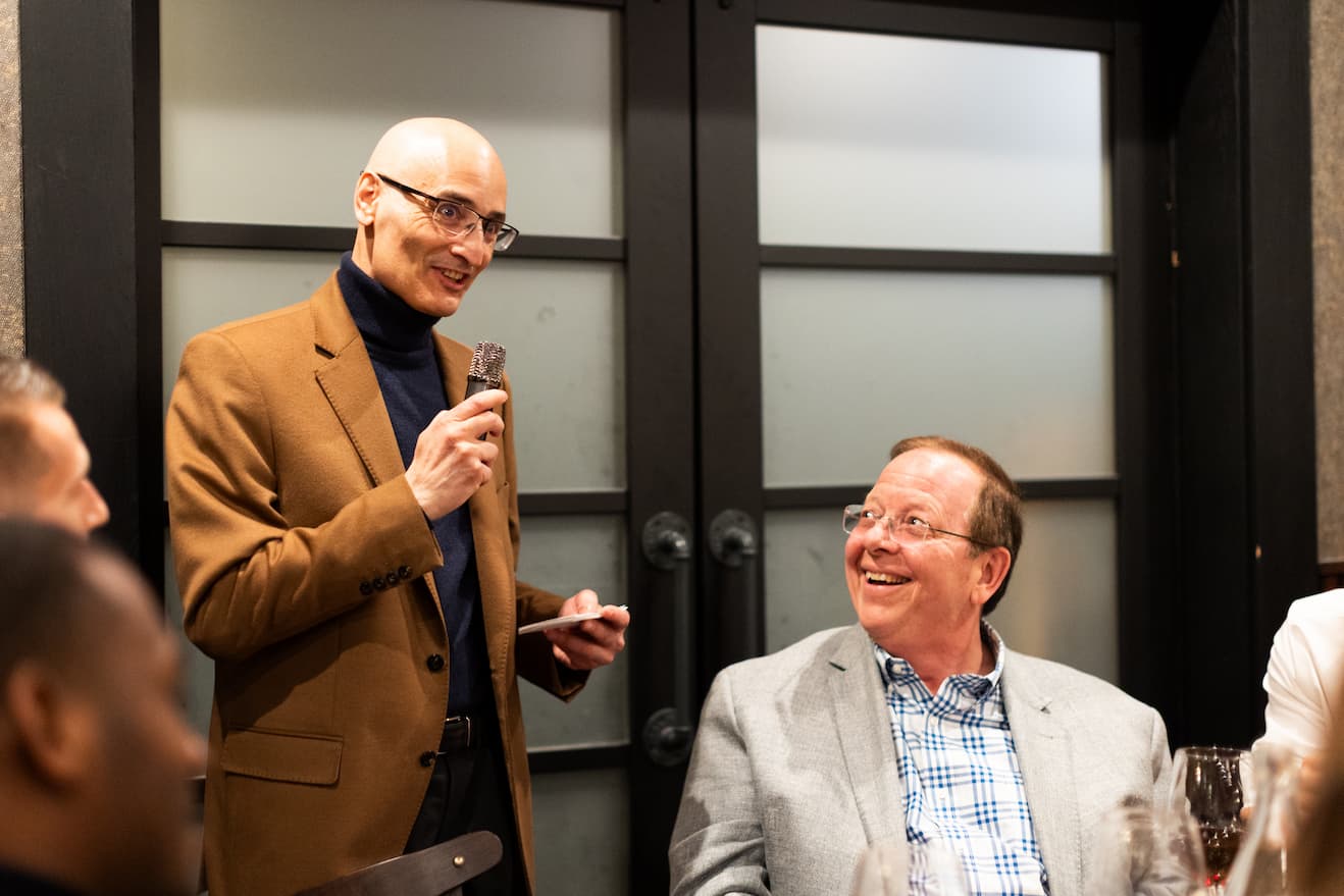 Professor Pape and Jorge Secades discussion