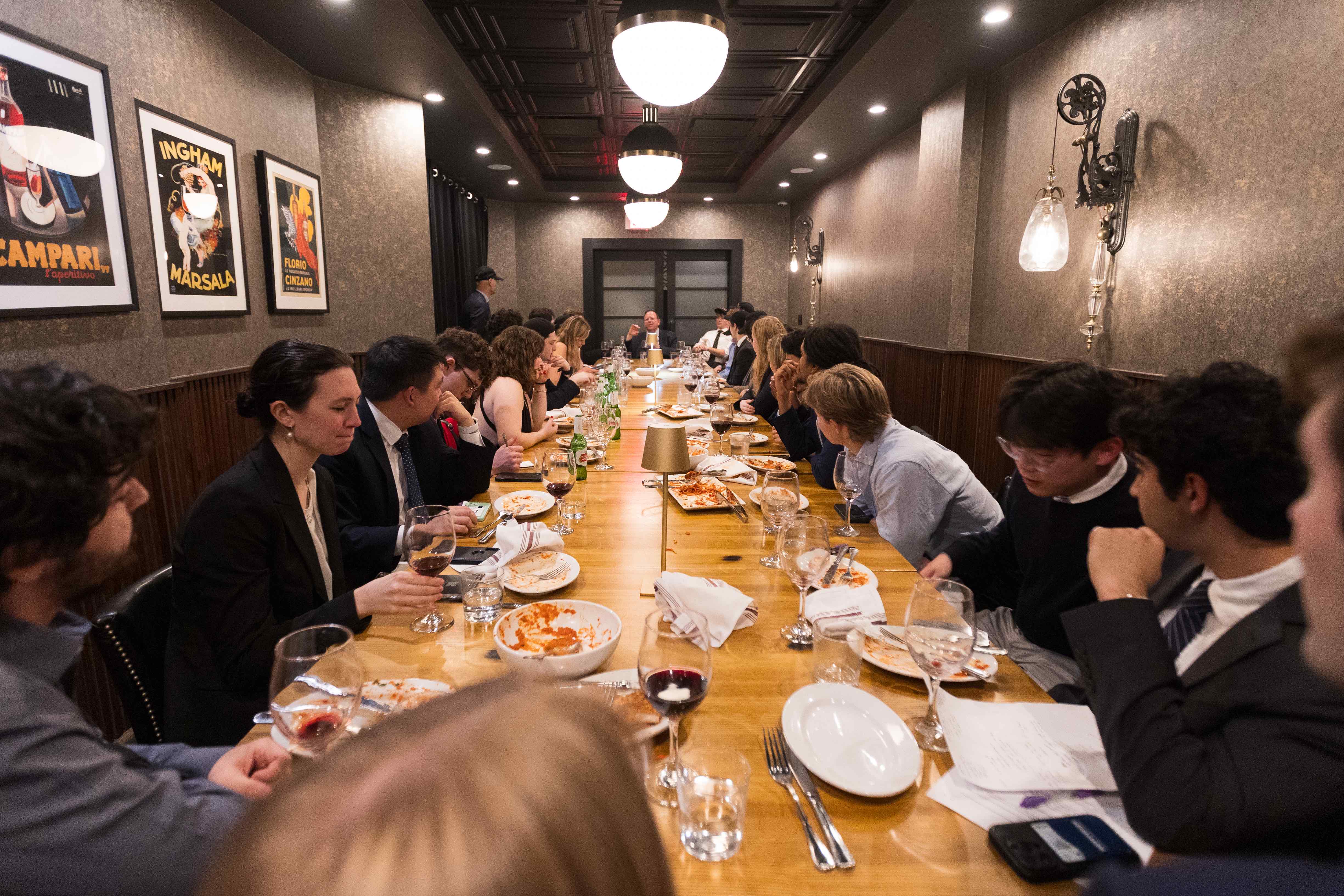 The whole table of strategists from far away